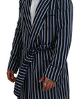 Dolce & Gabbana Elegant Striped Silk Blend Robe