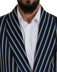 Dolce & Gabbana Elegant Striped Silk Blend Robe