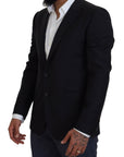 Dolce & Gabbana Elegant Dark Blue Martini Blazer