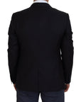Dolce & Gabbana Elegant Dark Blue Martini Blazer