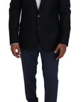 Dolce & Gabbana Elegant Dark Blue Martini Blazer