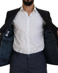 Dolce & Gabbana Elegant Dark Blue Martini Blazer