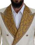 Dolce & Gabbana Elegant Off White Double Breasted Suit