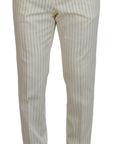 Dolce & Gabbana Elegant Off White Double Breasted Suit