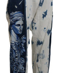 Dolce & Gabbana Elegant Loose Fit Denim Pants with Unique Print