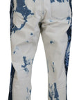 Dolce & Gabbana Elegant Loose Fit Denim Pants with Unique Print