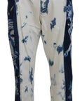 Dolce & Gabbana Elegant Loose Fit Denim Pants with Unique Print
