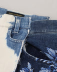 Dolce & Gabbana Elegant Loose Fit Denim Pants with Unique Print
