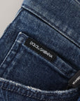 Dolce & Gabbana Elegant Loose Fit Denim Pants with Unique Print