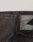 Dolce & Gabbana Exquisite Gray Denim Pants for the Modern Gentleman