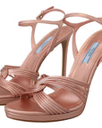 Prada Elegant Pink Stiletto Heel Sandals