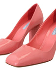 Prada Elegant Square Toe Pink Heels