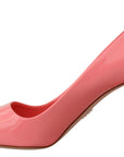 Prada Elegant Square Toe Pink Heels
