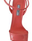 Prada Chic Pink Patent Leather Platform Sandals