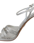 Prada Elegant Silver Stiletto Heels Sandals