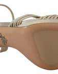 Prada Elegant Gold Stiletto Heel Sandals