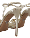 Prada Elegant Gold Stiletto Heel Sandals