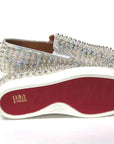 Christian Louboutin White Ab/Clear Ab Roller Boat Woman Flat Sneaker