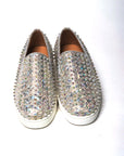 Christian Louboutin White Ab/Clear Ab Roller Boat Woman Flat Sneaker