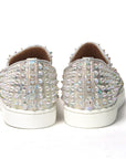 Christian Louboutin White Ab/Clear Ab Roller Boat Woman Flat Sneaker