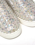 Christian Louboutin White Ab/Clear Ab Roller Boat Woman Flat Sneaker