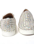 Christian Louboutin White Ab/Clear Ab Roller Boat Woman Flat Sneaker