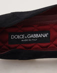 Dolce & Gabbana Black Gold Crystal Sequined Loafers