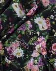 Dolce & Gabbana Elegant Floral Mini Dress with Logo Detail
