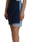Dolce & Gabbana Chic Two Tone Denim Sheath Dress