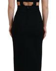 Dolce & Gabbana Elegant Black Midi Sheath Dress