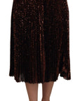 Dolce & Gabbana Elegant High Waist A-Line Midi Skirt
