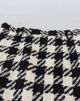 Dolce & Gabbana Elegant Houndstooth High-Waist Knee-Length Skirt