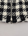 Dolce & Gabbana Elegant Houndstooth High-Waist Knee-Length Skirt