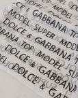 Dolce & Gabbana Elegant White Logo Print Mini Skirt