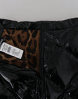 Dolce & Gabbana Elegant High Waist Mini Skirt in Shiny Black