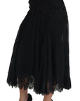 Dolce & Gabbana Elegant High-Waist Midi Silk-Blend Skirt