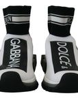 Dolce & Gabbana Chic Black and White Sorrento Slip-On Sneakers