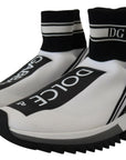 Dolce & Gabbana Chic Black and White Sorrento Slip-On Sneakers