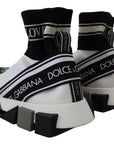 Dolce & Gabbana Chic Black and White Sorrento Slip-On Sneakers