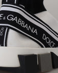 Dolce & Gabbana Chic Black and White Sorrento Slip-On Sneakers