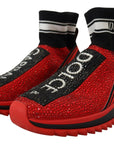 Dolce & Gabbana Exquisite Red Sorrento Slip-On Sneakers