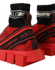 Dolce & Gabbana Exquisite Red Sorrento Slip-On Sneakers