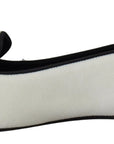 Dolce & Gabbana Elegant White Velvet Loafers with Gold Heart Detail