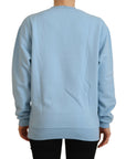 Philippe Model Chic Light Blue Logo Embellished Sweater