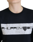 Philippe Model Chic Black Printed Cotton Sweater
