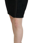 Dolce & Gabbana Elegant Black High-Waist Silk-Lined Skirt
