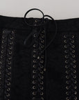 Dolce & Gabbana Elegant Black High-Waist Silk-Lined Skirt