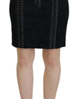 Dolce & Gabbana Elegant Black High-Waist Silk-Lined Skirt