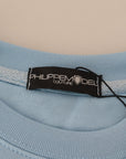 Philippe Model Elegant Light Blue Cotton Pullover Sweater