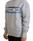 Philippe Model Elegant Gray Printed Cotton Sweater